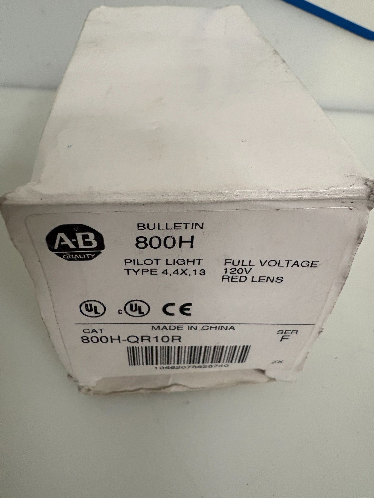 ALLEN BRADLEY PILOT LIGHT 800H-QR10R