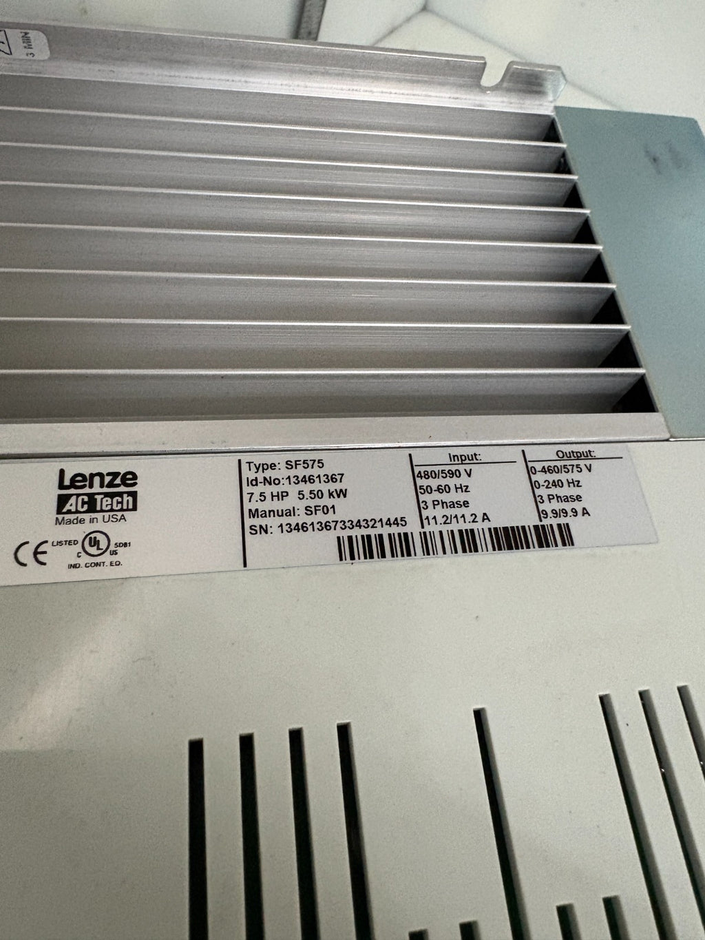 LENZE AC TECH 7.5 HP DRIVE 3