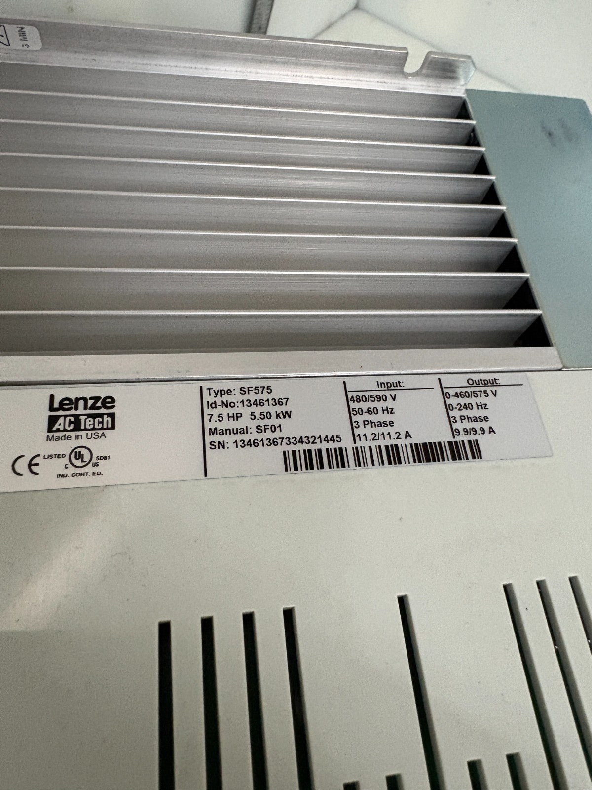 LENZE AC TECH 7.5 HP DRIVE 3