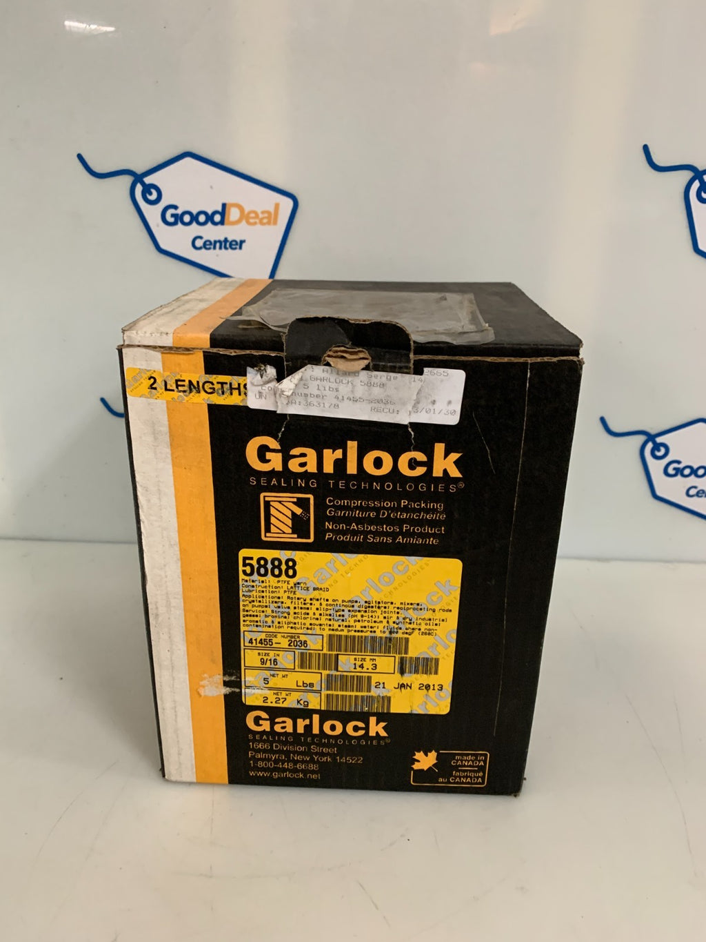 GARLOCK 9/16 5LBS FLUID SEALING PACKING #5888