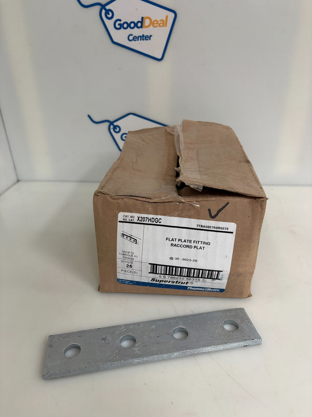 ABB THOMAS & BETTS SUPERSTRUT FLAT PLATE FITTING X207HDGC 25 PER BOX0