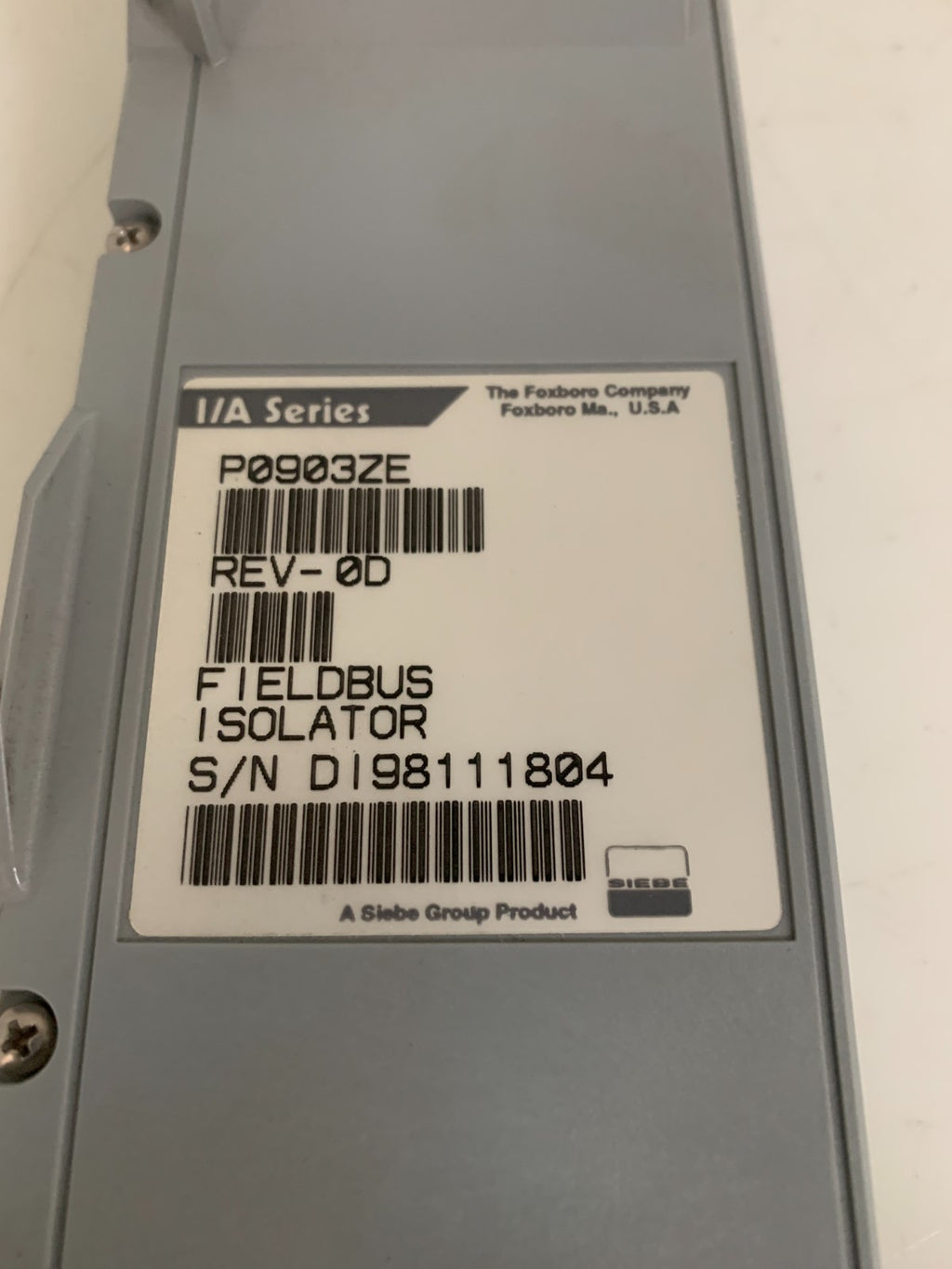 FOXBORO FIELDBUS ISOLATOR P0903ZE REV-OD