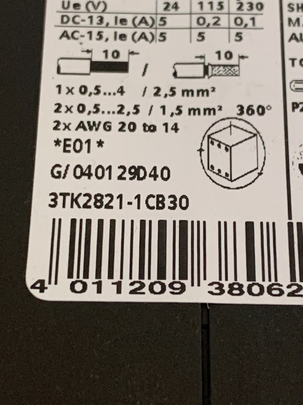 SIEMENS SIGUARD SAFETY RELAY 3TK2821-1CBBO