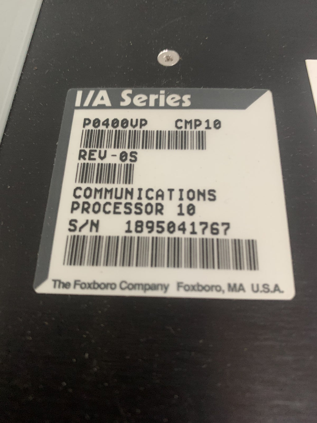 FOXBORO COMMUNICATIONS PROCESSOR PO 400 UP CMP10 REV-OS2