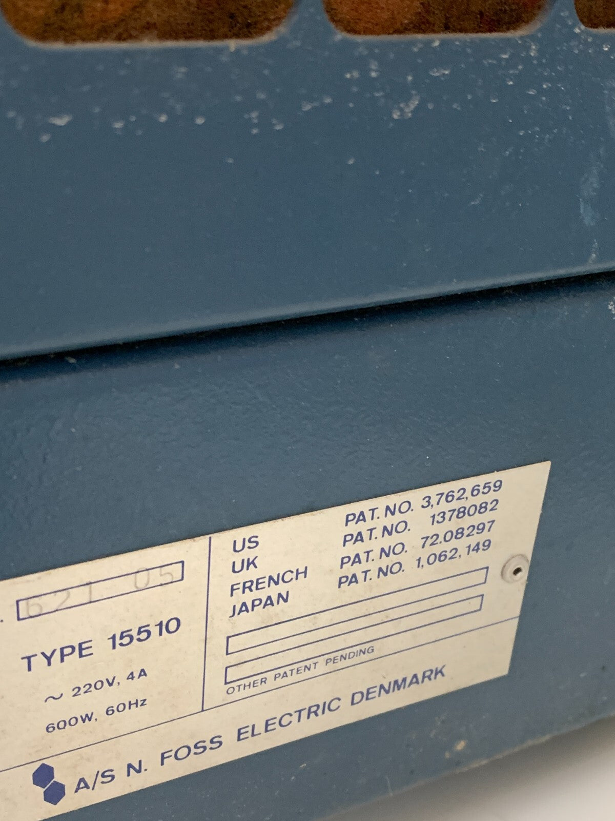 A/S N. Foss Electric Denmark Homogenizer Type 15510