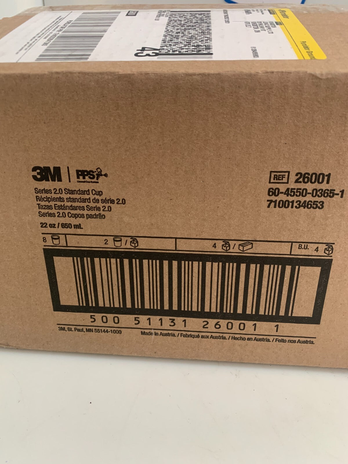 3M Spray Gun Cup 22 OZ # 26001 Pack of 8 New in box2