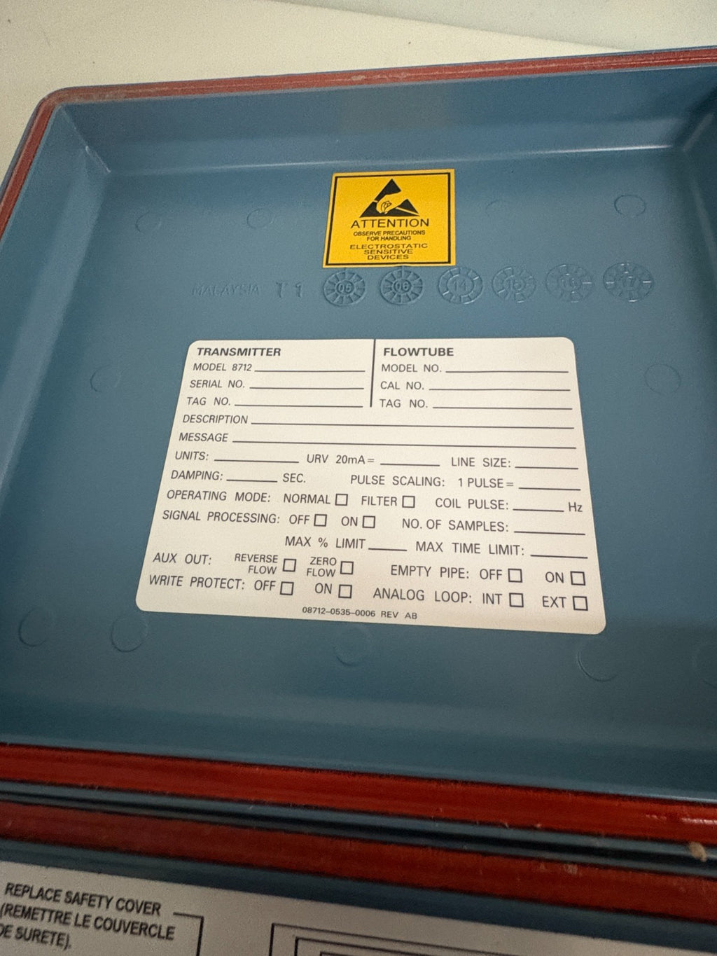 ROSEMOUNT SMART FAMILY FLOW TRANSMITTER 8712ESR1A1N04