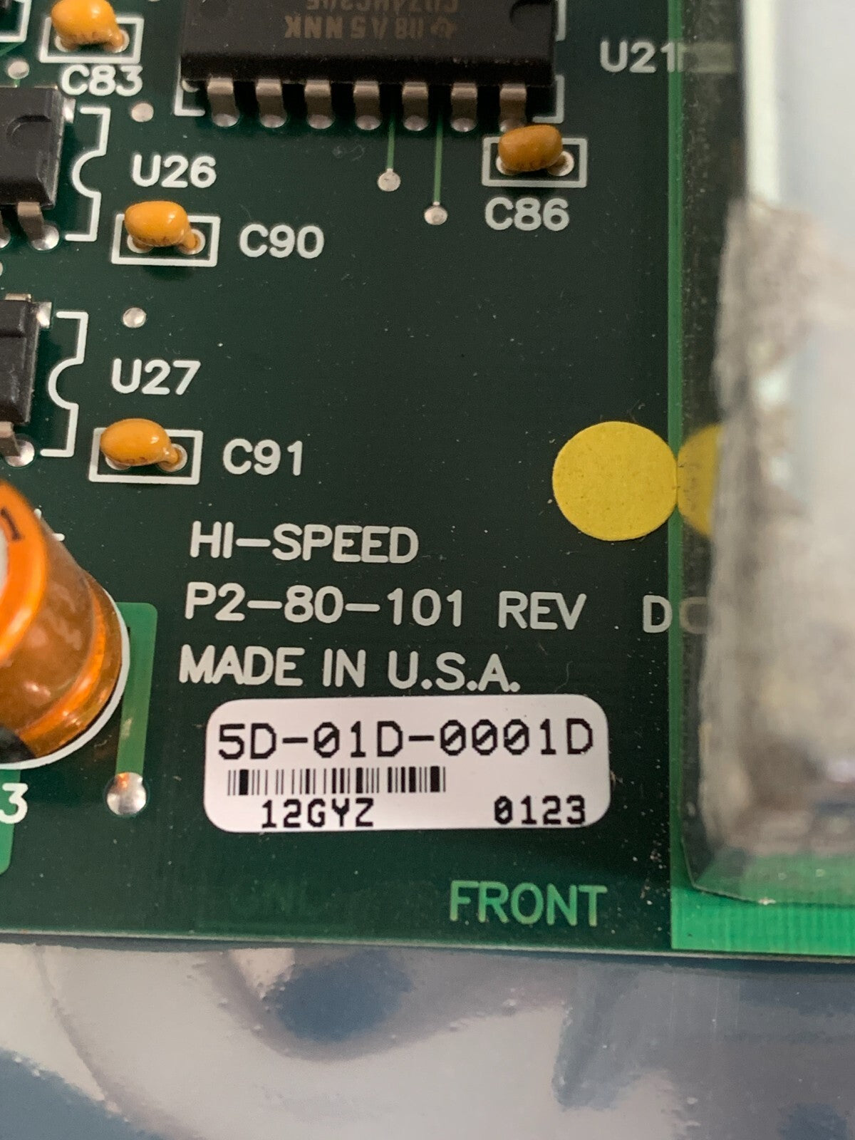 HI SPEED EHECKWEIGHER PROCESSOR BOARD P2-80-101 REV D 5D-01D-0001D1
