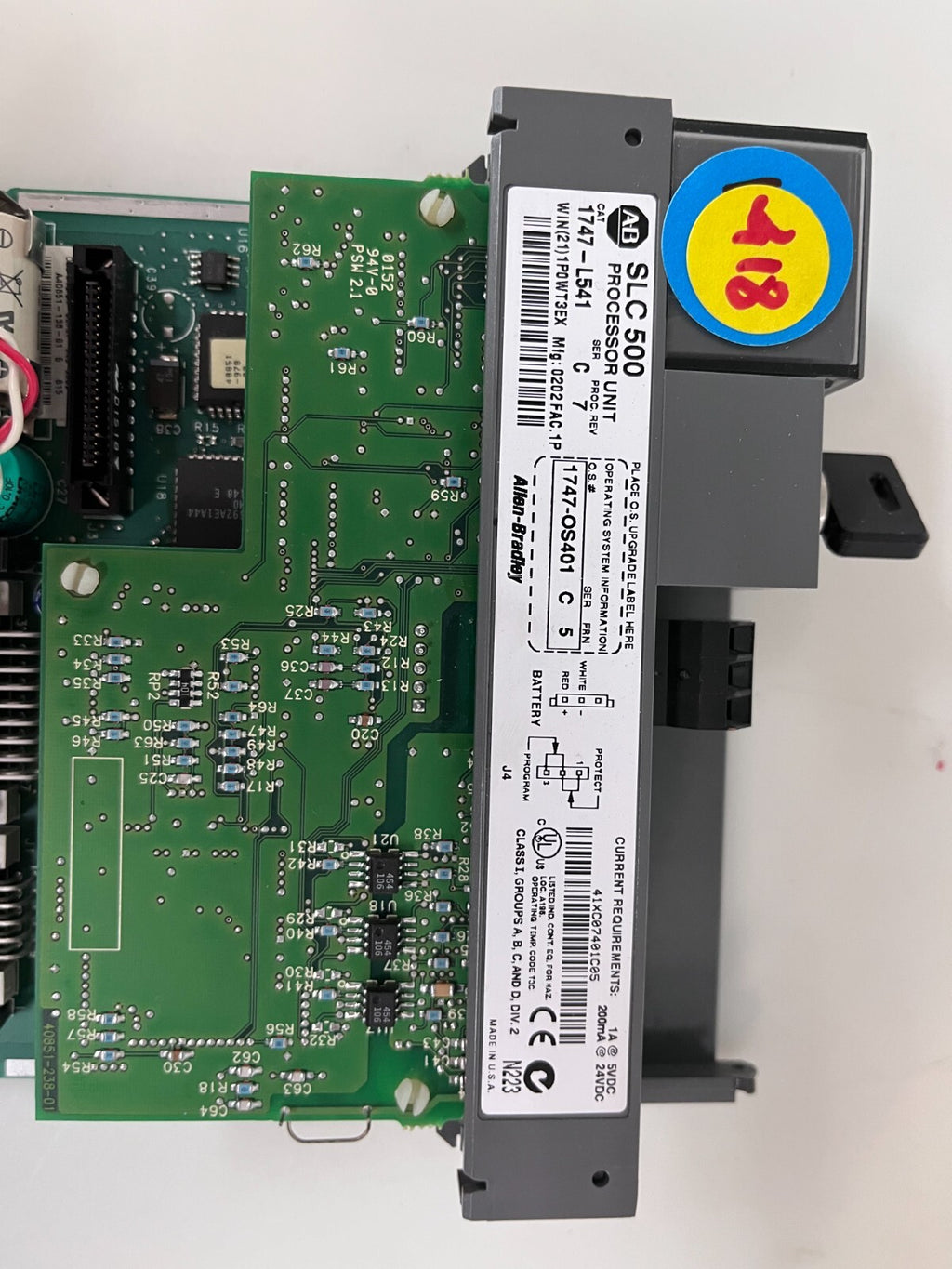 Allen-Bradley 1747-L541 Ser C Rev 7 SLC 500 PROCESSOR UNIT MODULE