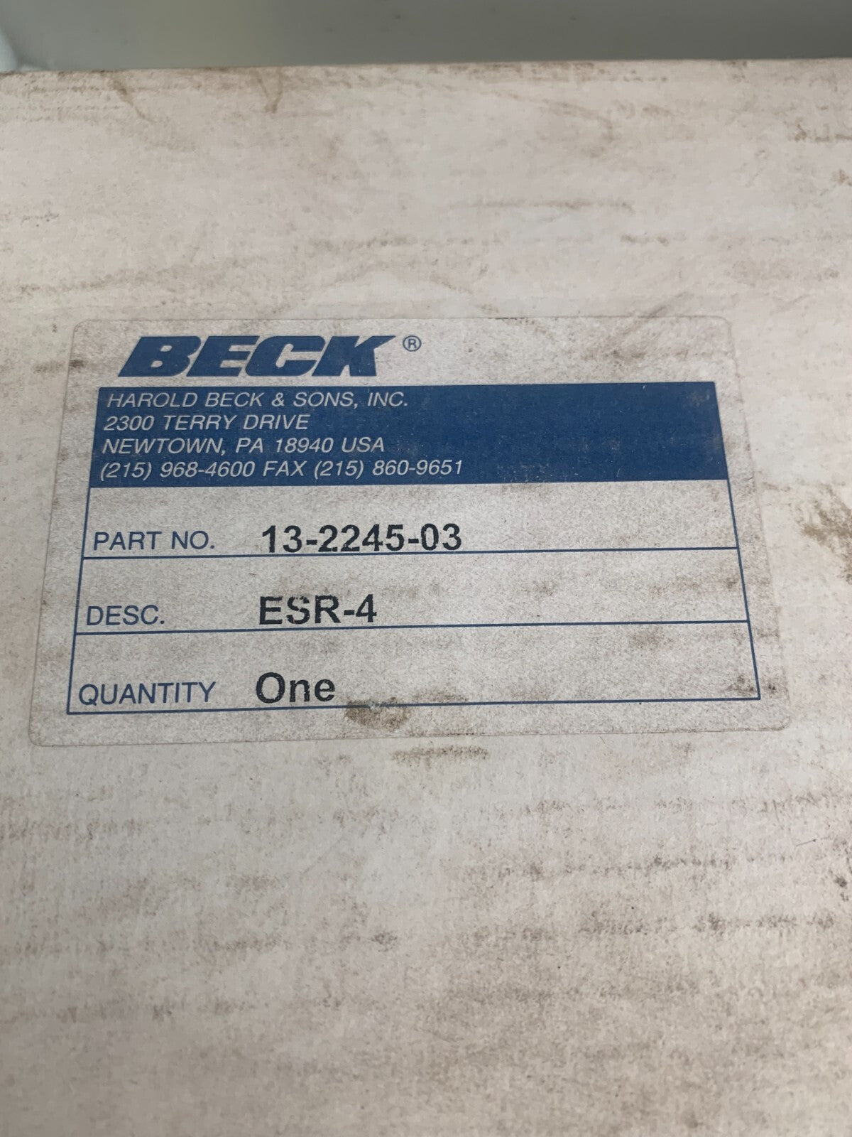 BECK   ESR-4  Control Board  13-2245-03