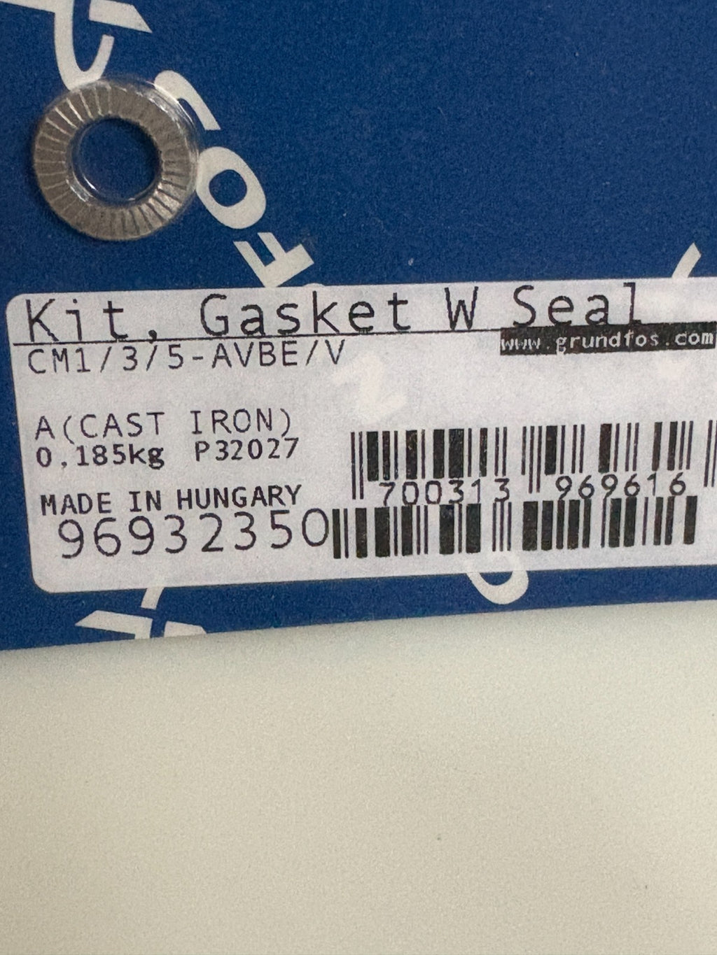 GRUNDFOS GASKET W/ SEAL KIT CM1/375-AVBE/V 96932350