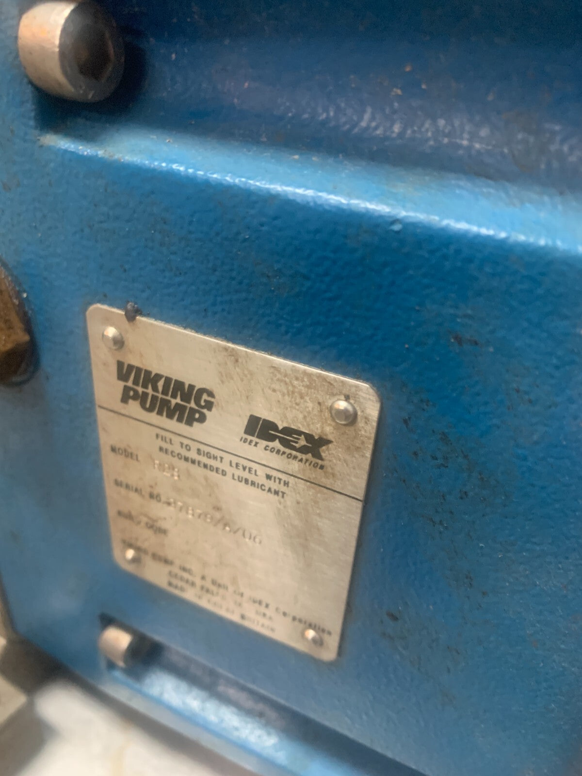 IDEX / VIKING PUMP  R2S  Stainless Steel Jacketed Lobe Pump   37879/8/06