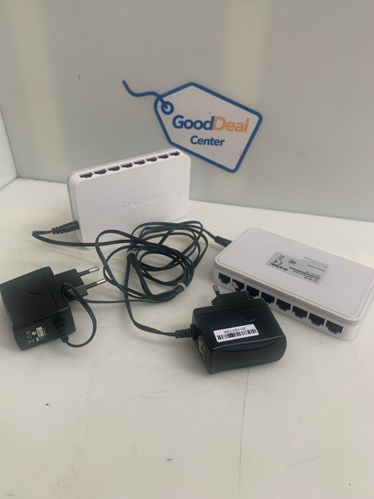 D-LINK  GO-SW-8G  8 Port Ethernet Switch  *European Power Cable Plug* (Lot of 2)0