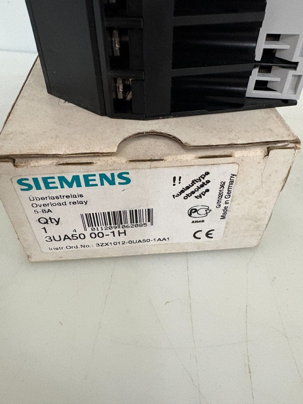 SIEMENS OVERLOAD RELAY 3UA50 00-1 H 3