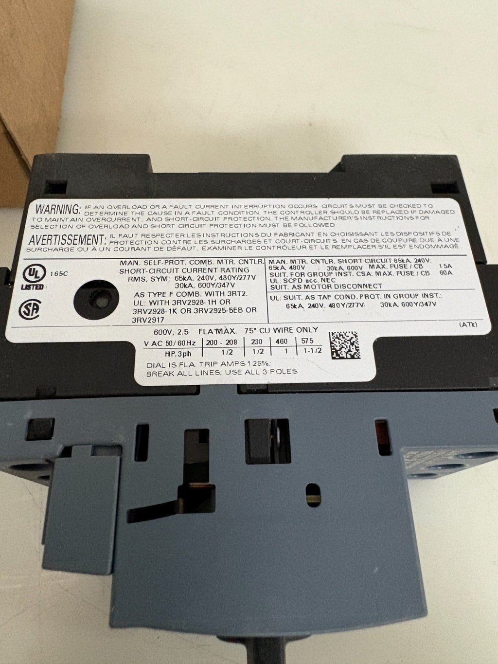 SIEMENS CIRCUIT BREAKER 3RV2021-1EA102