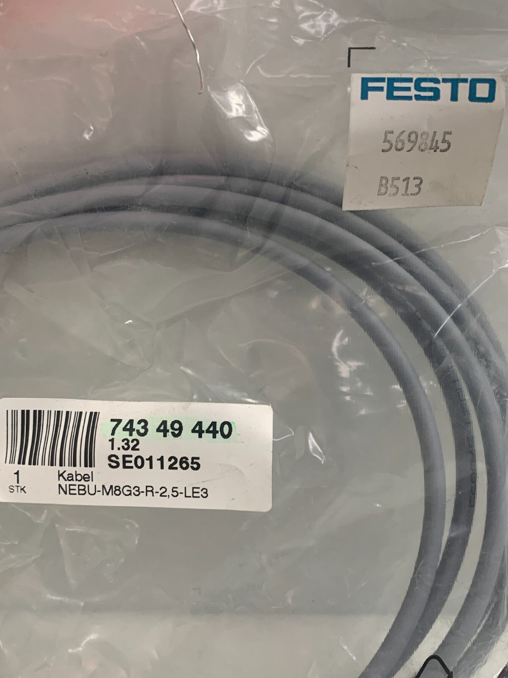 FESTO NEBU-M8G3-R-2.5-LE3  Connecting Cable 5698451
