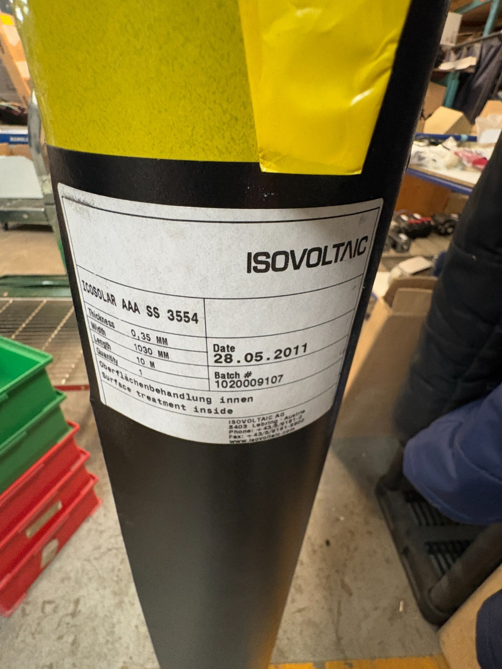 LOT OF 3 ROLL  ISOVOLTAIC ENCAPSULATING BLANKET .35MM 1030MM WIDE 10M LONG