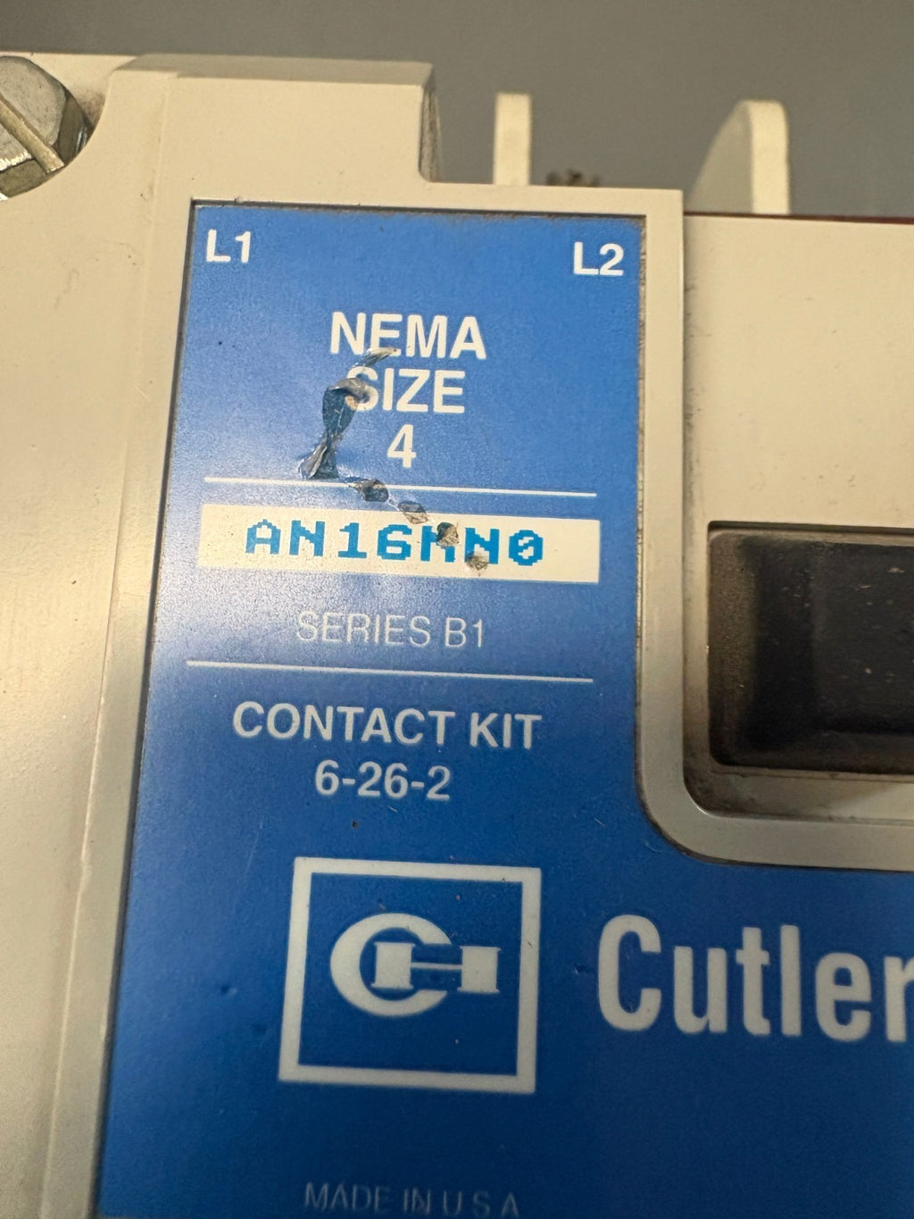 EATON CUTLER HAMMER SIZE 4 AN16NN0 CONTACT KIT 2