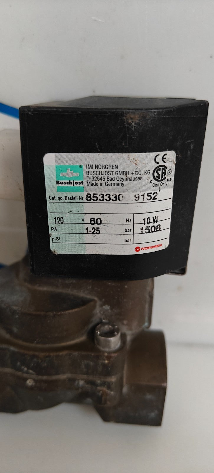 IMI NORGREN BUSCHJOST SOLENOID VALVE 853330091522