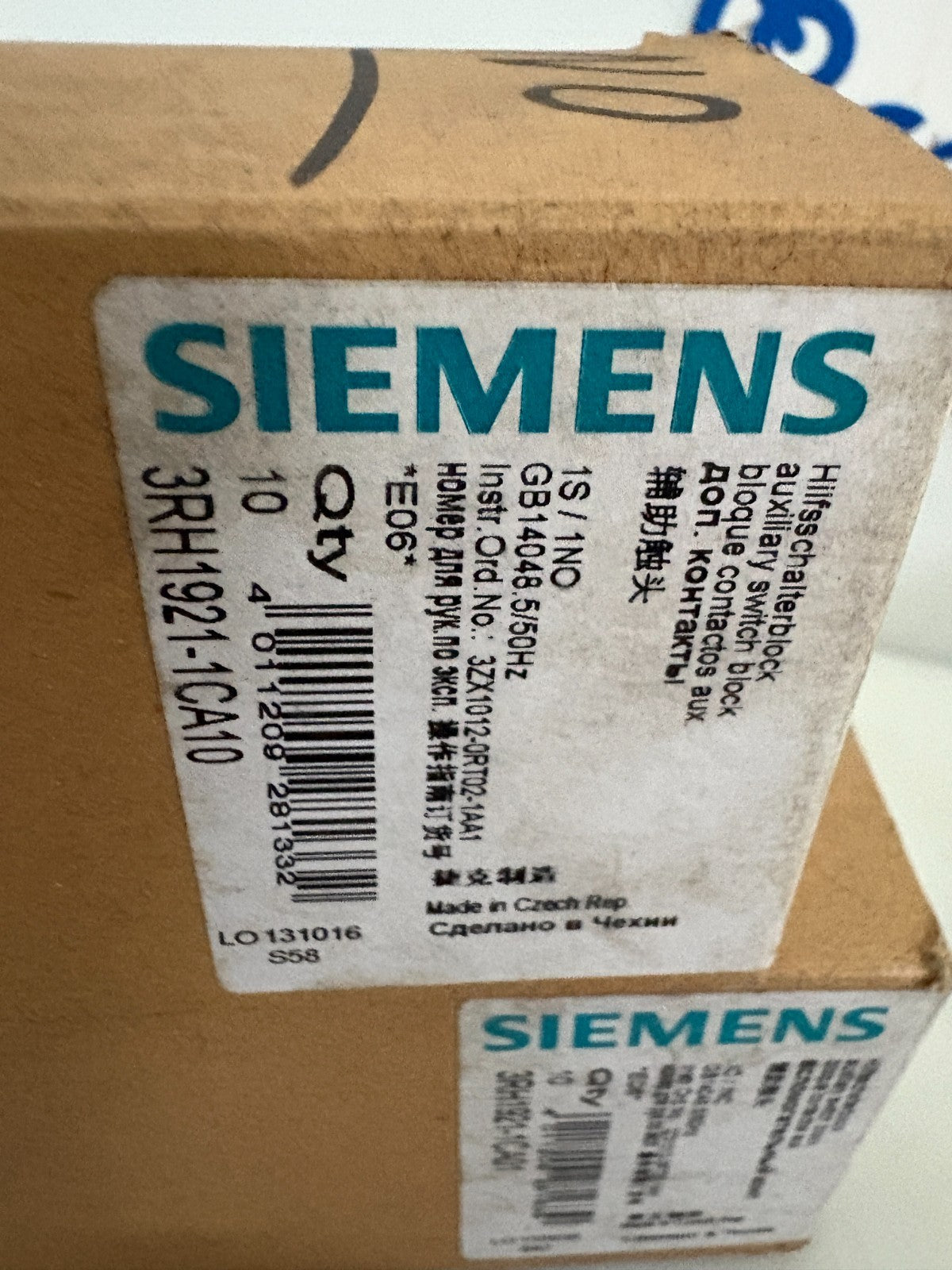 LOT OF 29 SIEMENS AUXILIARY CONTACT BLOCK 3RH1921-1CA103