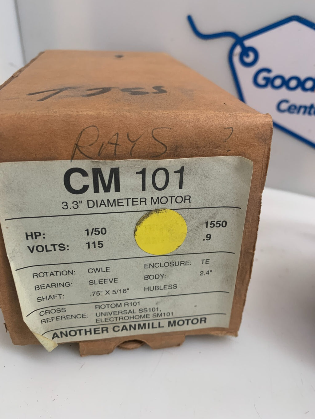 Canadian Mill CM-101 1/50 HP 1550RPM Motor