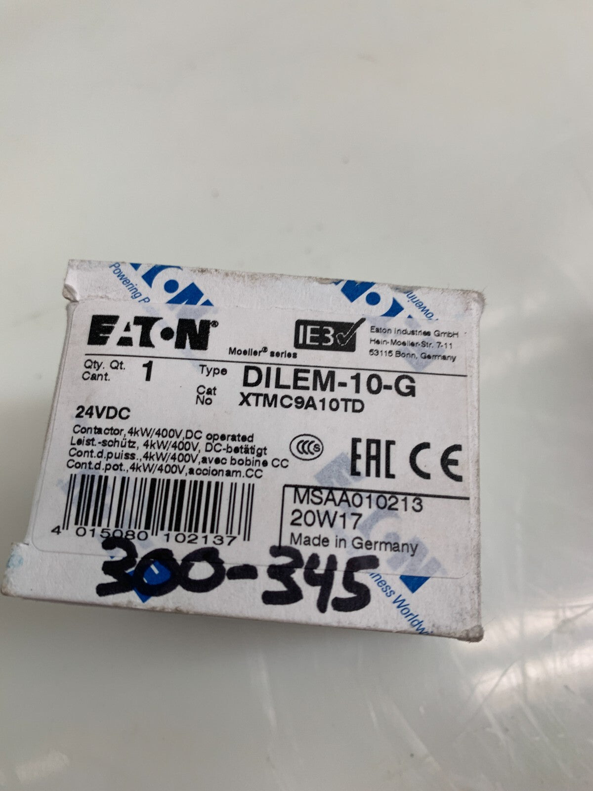 EATON / MOELLER  Contactor   DILEM-10-G