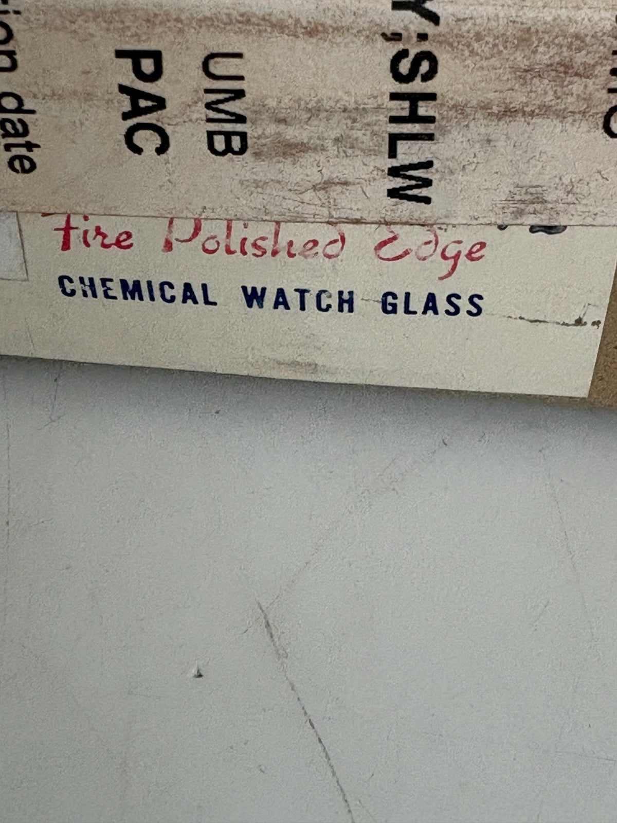 FIRE POLISHED EDGE 3 1/2 CHEMICAL WATCH GLASS BOX OF 122