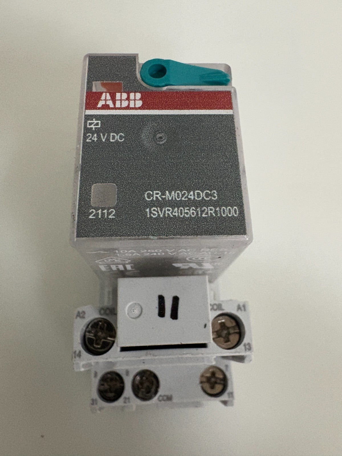 ABB RELAY MODULE CR-M024DC3 W/ABB #CR-M3SS AND CR-M/P 22 PROTECTIVE MODULE