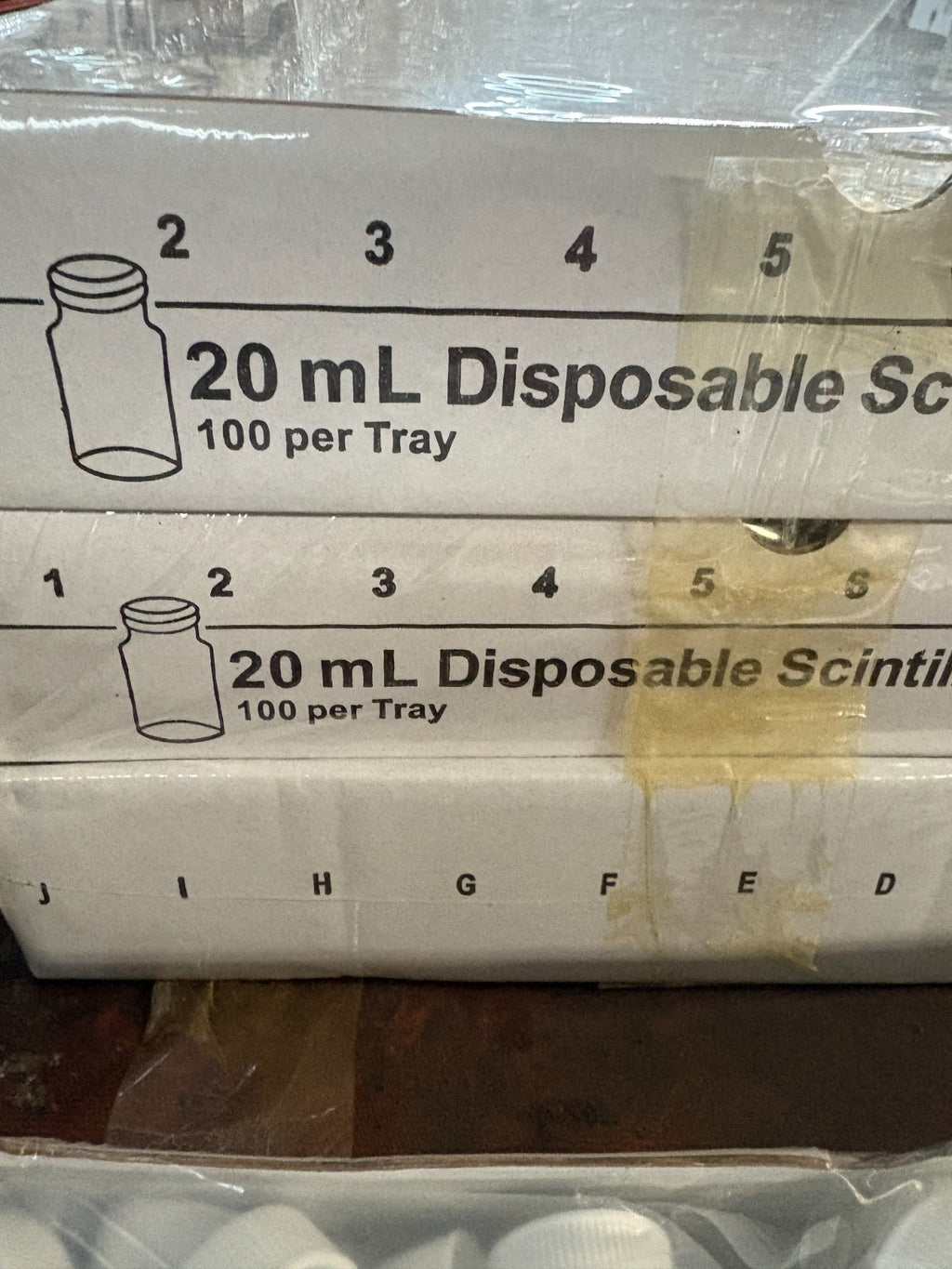 LOT OF 500 VWR 20ML OPEN TOP VIALS #VW74511-20