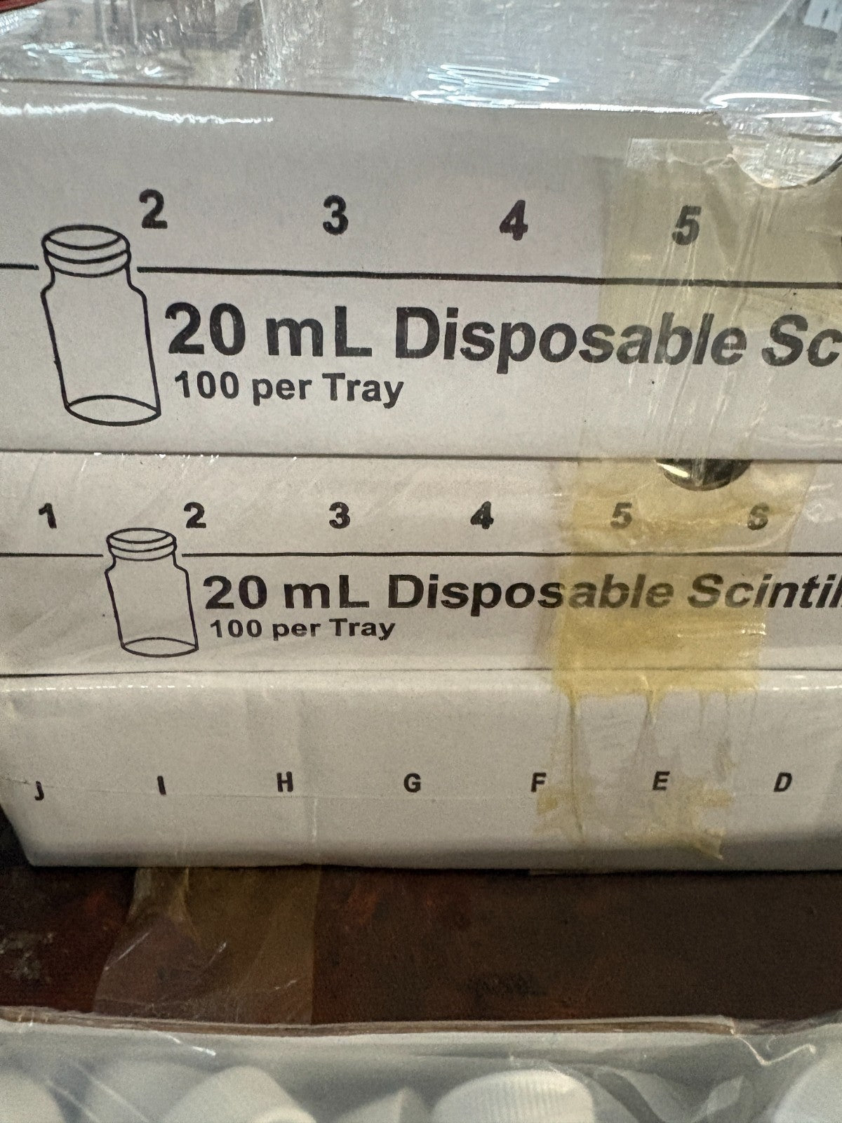 LOT OF 500 VWR 20ML OPEN TOP VIALS #VW74511-20