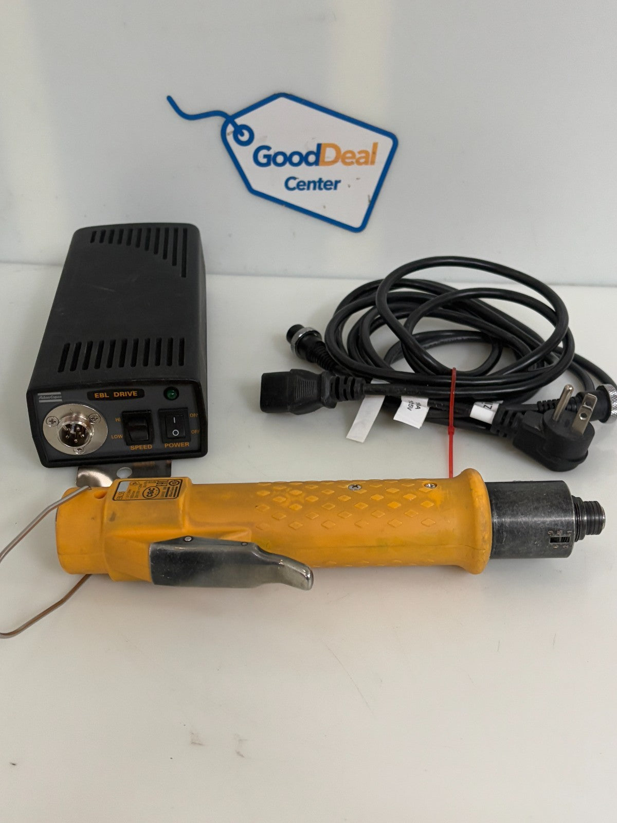 ATLAS COPCO ELECTRIC CLUTCH SCREW DRIVER EBL55 W/EBL DRIVE POWER SUPPLY & CABLE0