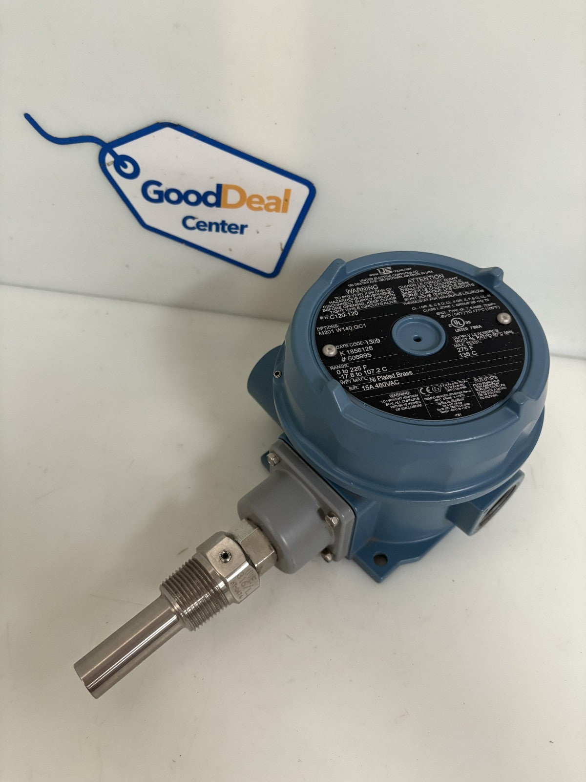 UNITED CONTROLS CO. TEMPERATURE SWITCH C120-1200