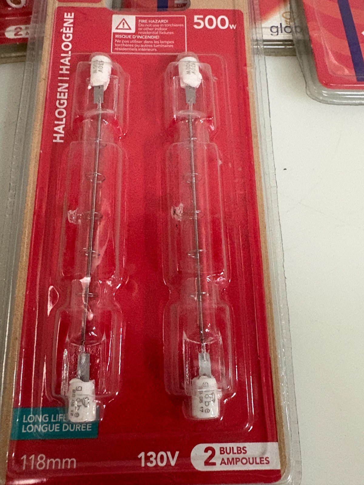 GLOBE HALOGENE T3 J-TYPE LAMP MIX LOT  2X04772 200W 5X04876 300W 2X00458 500W3