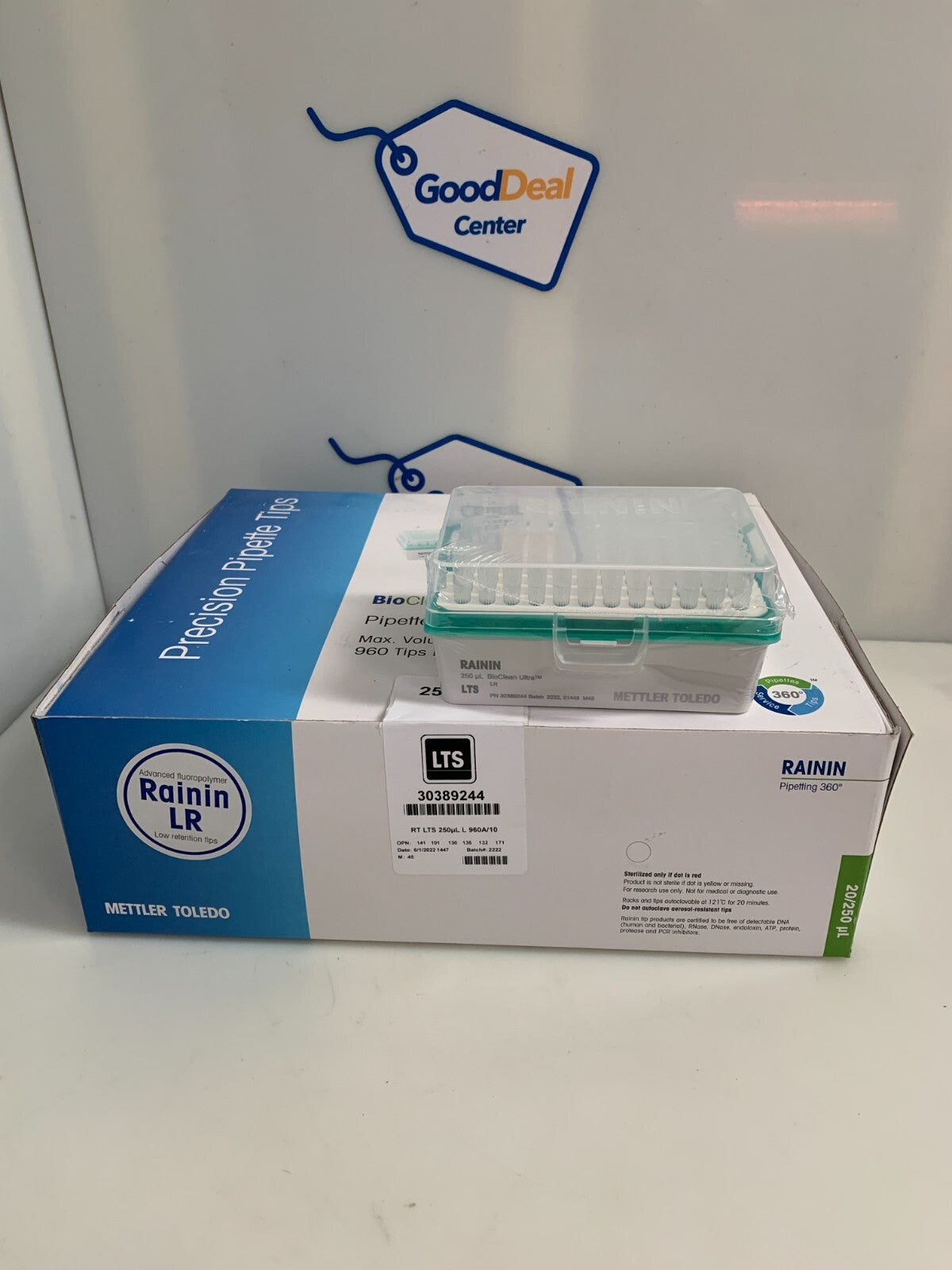 LOT OF 10 METTLER TOLEDO RAININ BIO CLEAN ULTRA 250uL PIPETTE TIPS 30389244