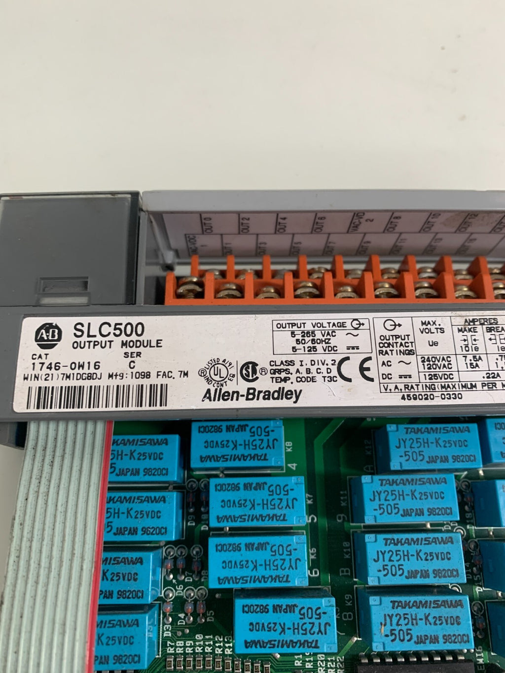 ALLEN BRADLEY OUTPUT MODULE SLC500 1746-OW16