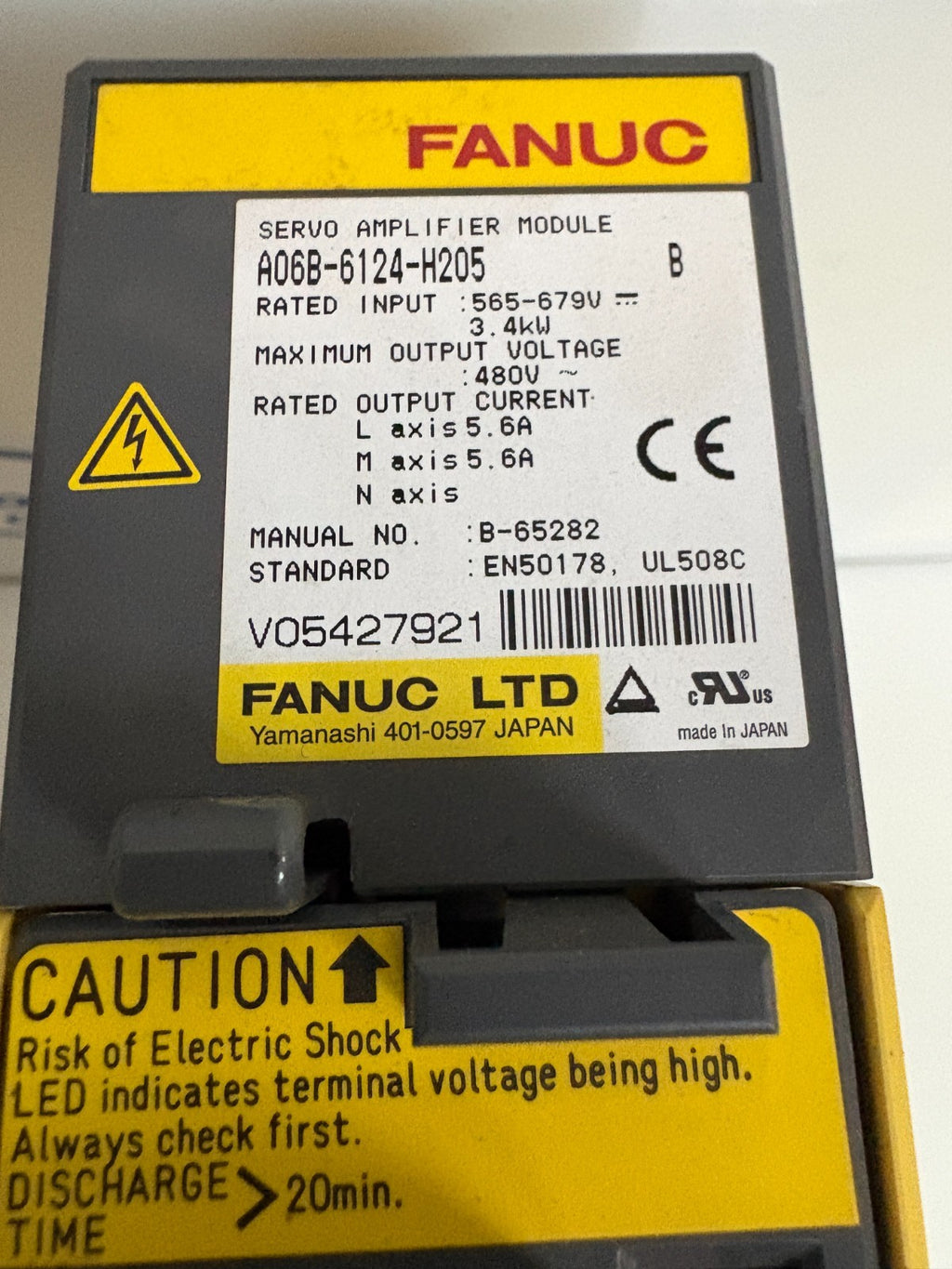 GE FANUC SERVO AMPLIFIER MODULE A06B-6124-H205