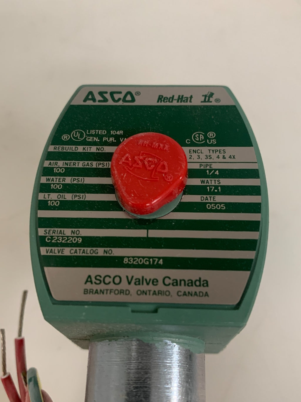 ASCO PNEUMATIC SOLENOID VALVE 832OG1743