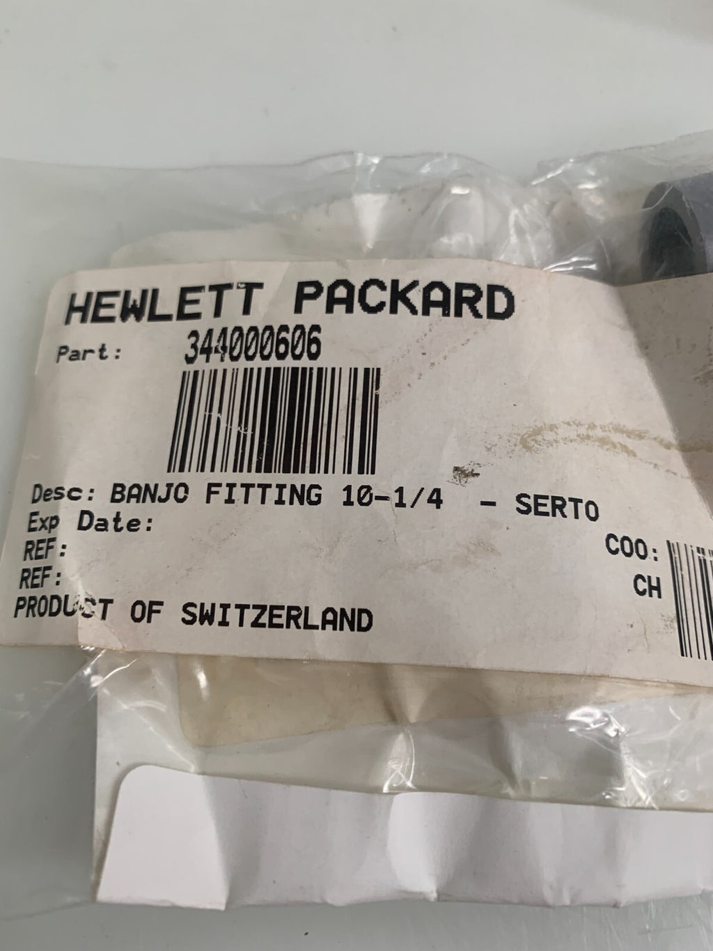 LOT OF 2 HP SCITEX SINGLE BANJO ADAPTOR 10 1/4 DIA #344000606