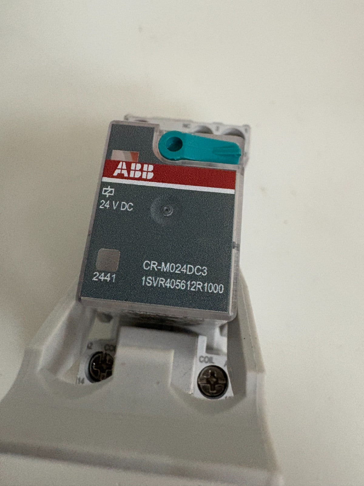 LOT OF 2 ABB RELAY MODULE CR-M024DC3 W/ABB CR-M3SS BASE AND CR-P/M 221