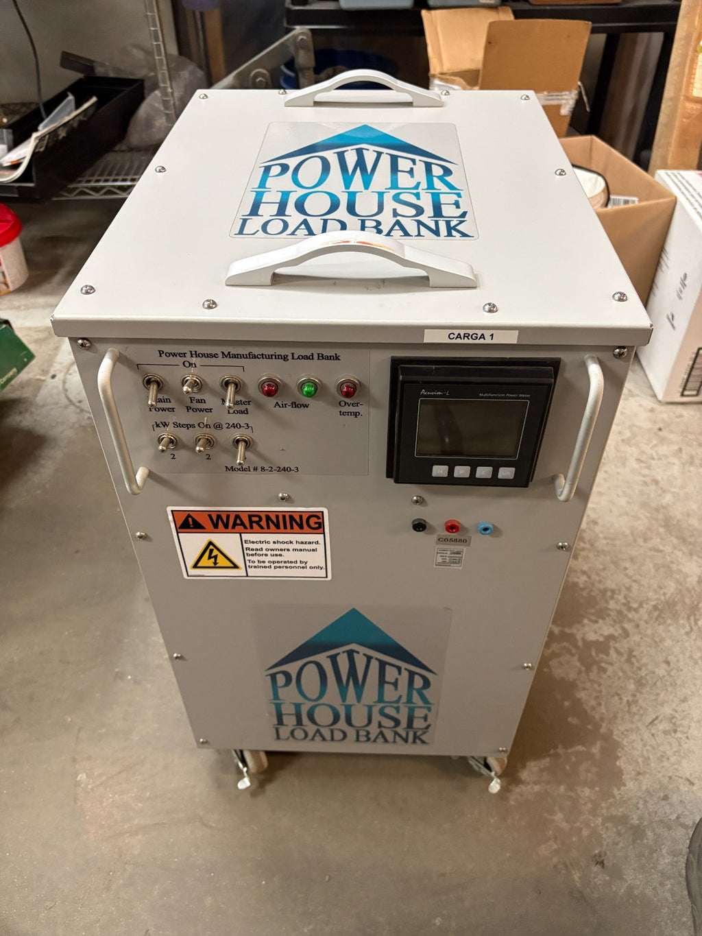 POWER HOUSE LOAD BANK MODEL 8-2-240-3 ON WHEELS0