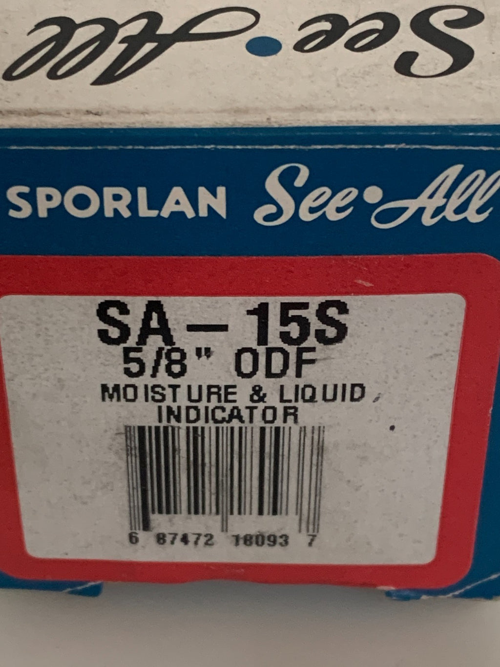SPORLAN SEE-ALL MOISTURE & LIQUID INDICATOR SA-15S