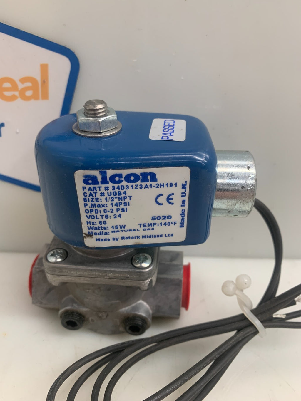 Alcon 34D3123A1-2H191 Cat # UGB4 1/2"NPT Solenoid Valve