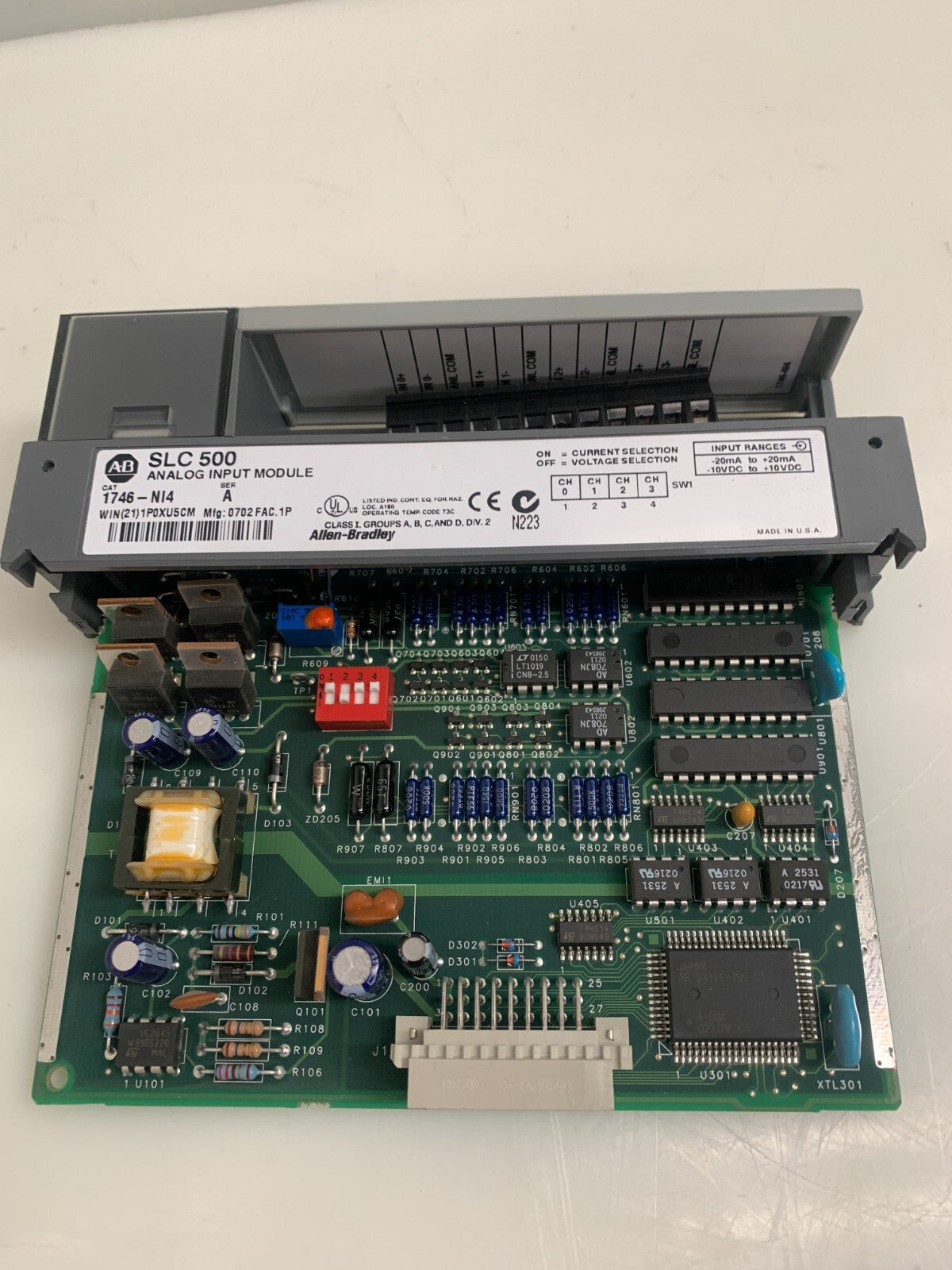 ALLEN BRADLEY  SLC 500  Input Module   1746-NI4  A2