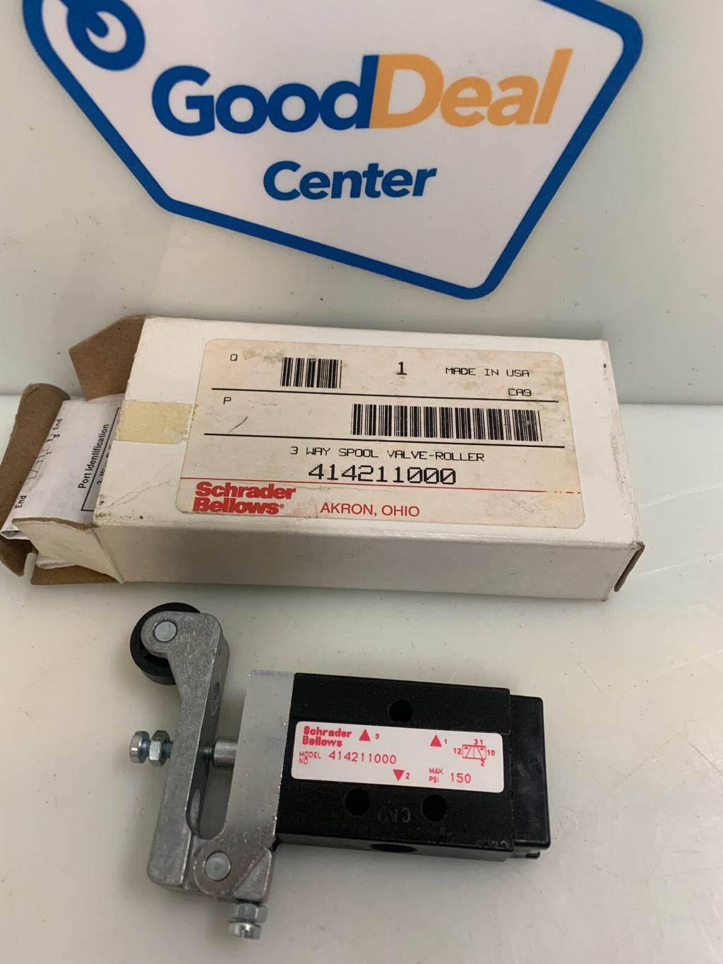 PARKER SCHRADER BELLOWS 414211000 3 WAY SPOOL VALVE ROLLER OPERATED SPRING