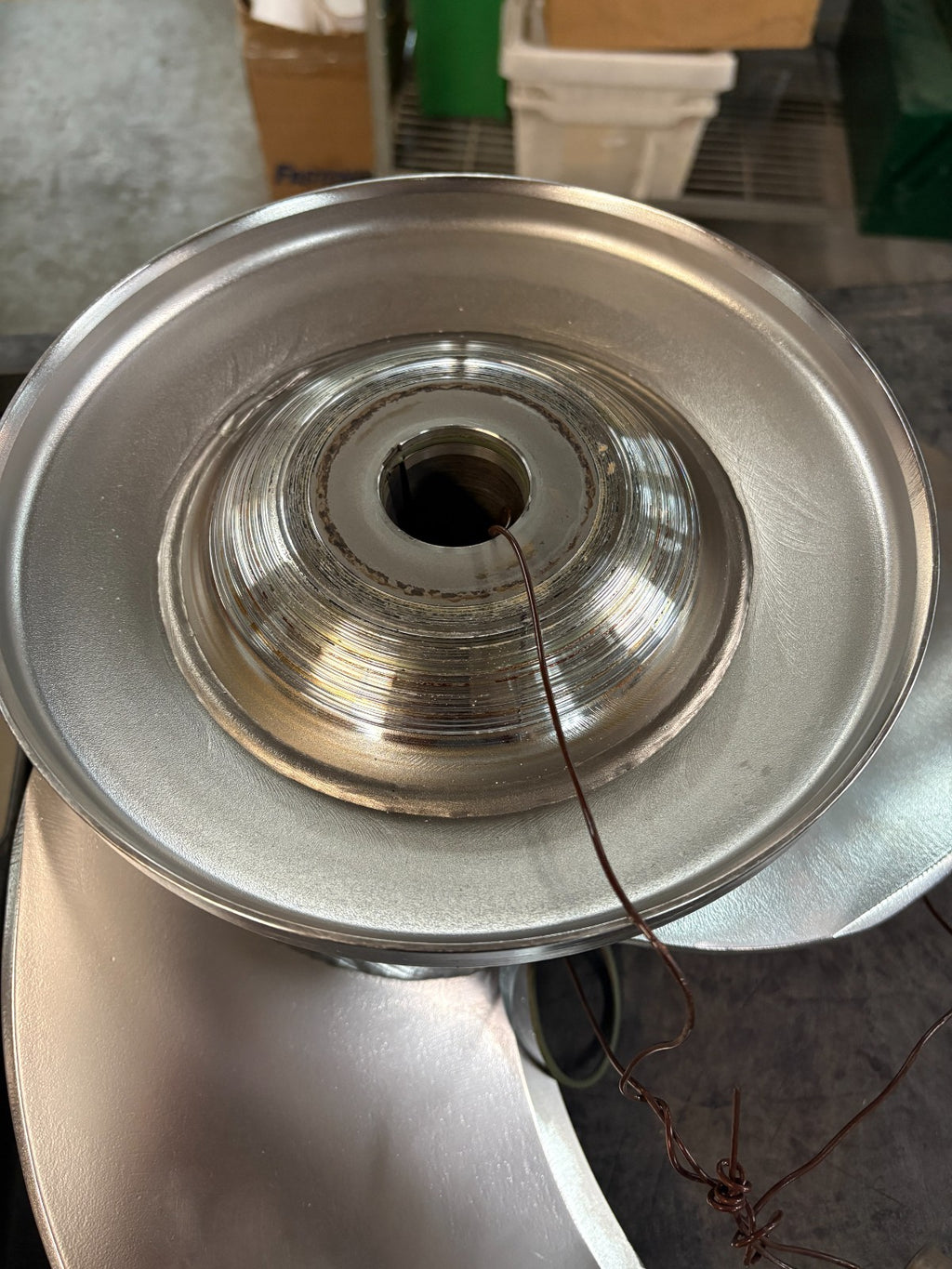 STAINLESS STEAL 3 BLADE H DUTY HELIX IMPELLER #724 1707 24" DIAM 1 1/2 BORE