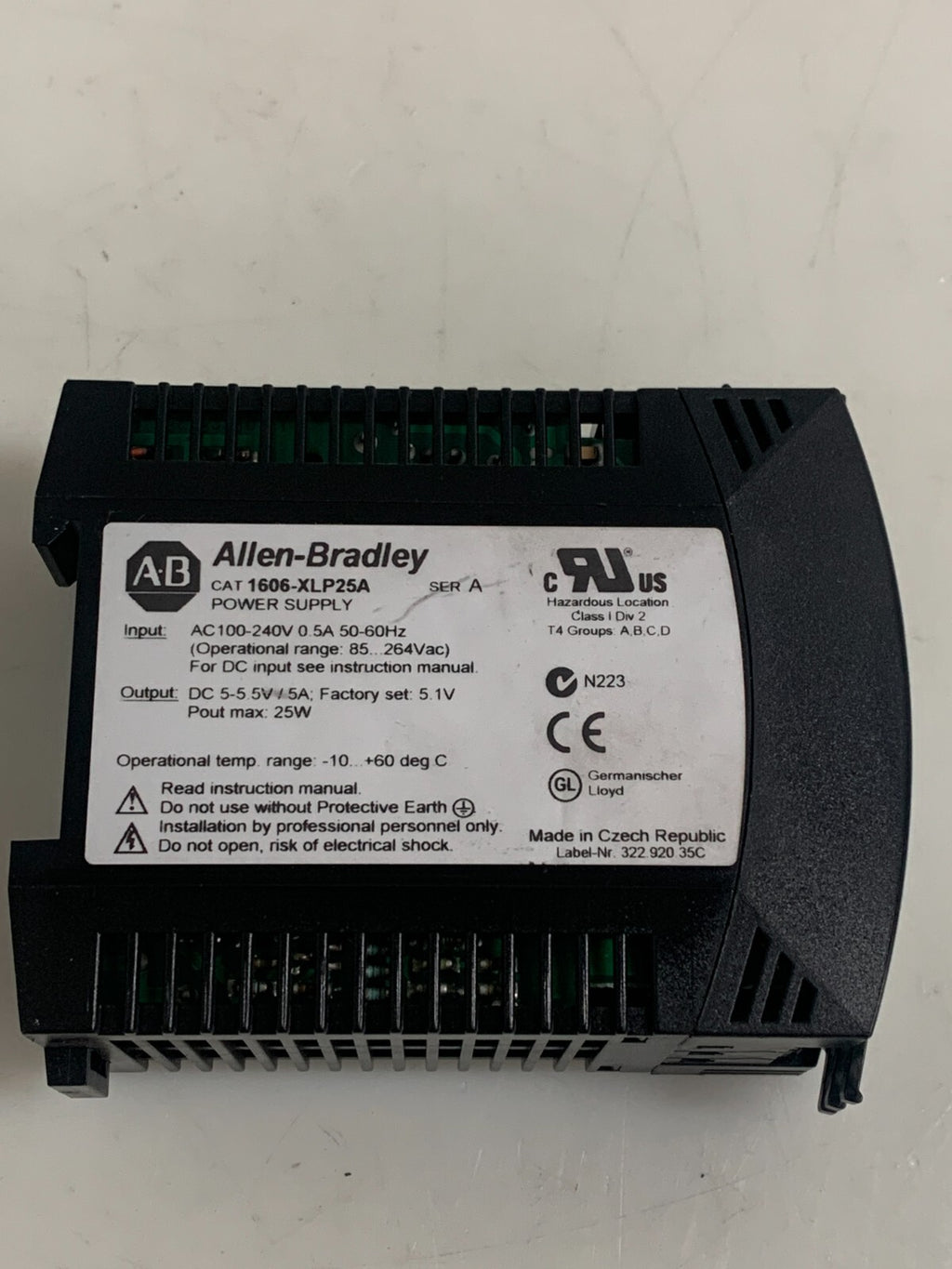 ALLEN BRADLEY POWER SUPPLY 1606-XLP25A