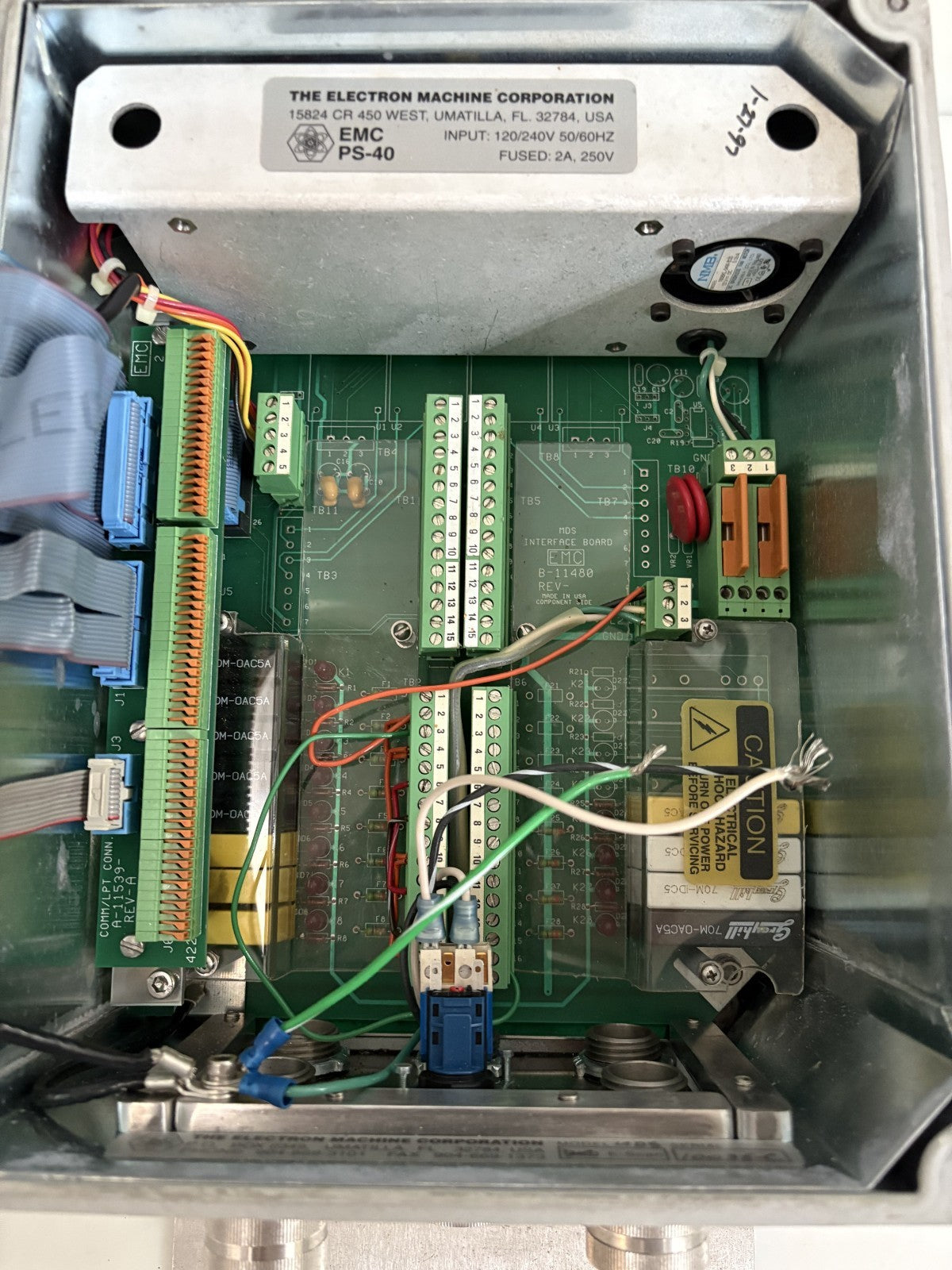 THE ELECTRON MACHINE CORP EMC PS-40 MPR E SCAN CONSOLE