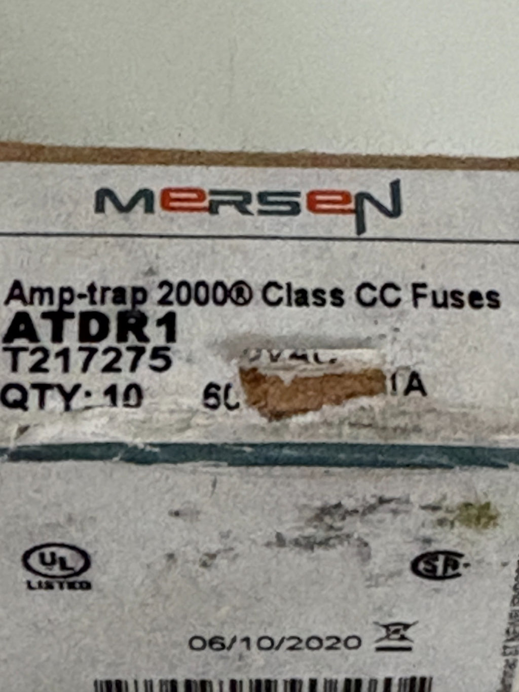 MERSEN AMP TRAP 2000 FUSES ATDR 1  10 IN BOX2