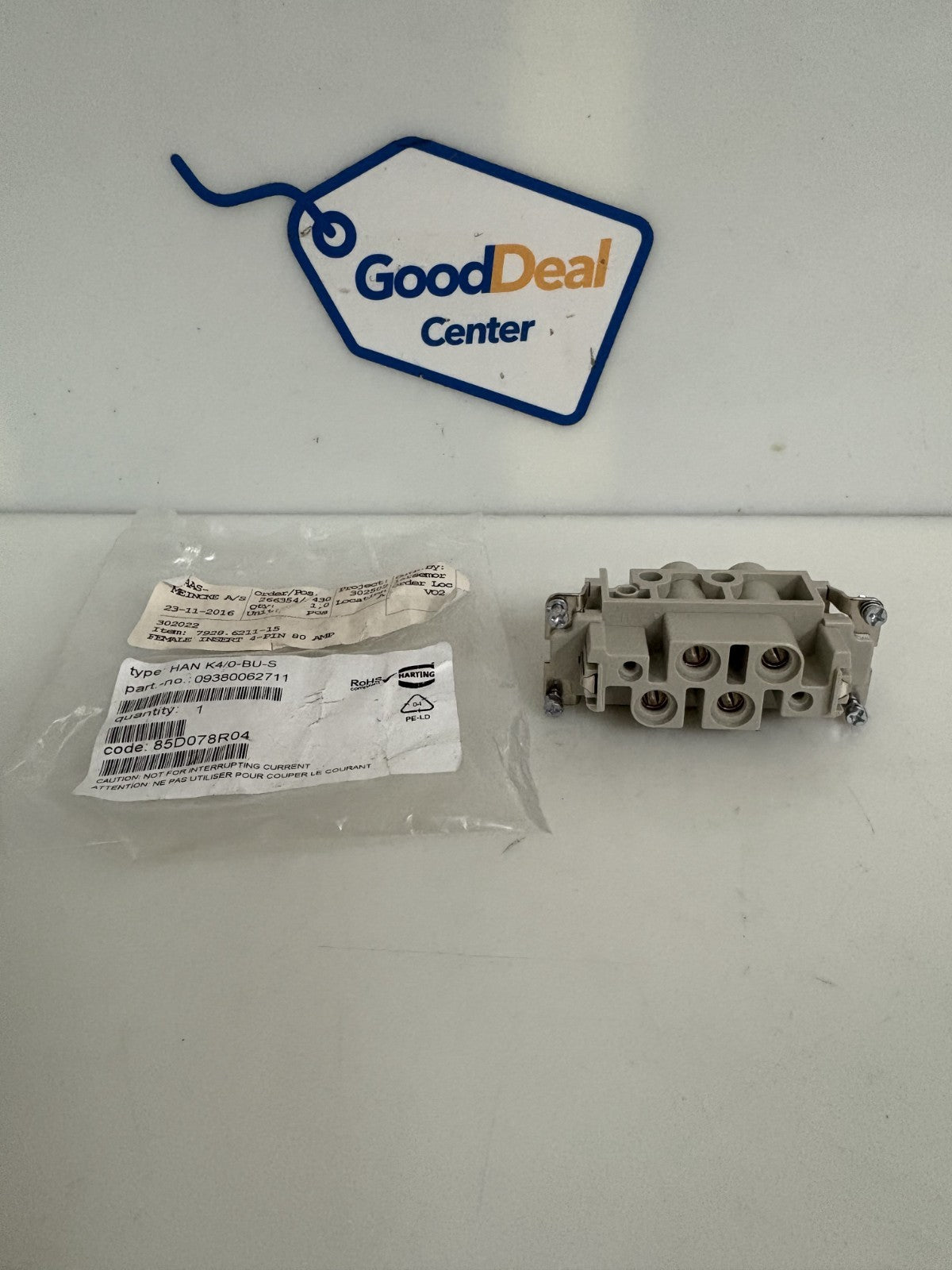 HARTING HAN K4/O-STI-S CONNECTOR #09380062611