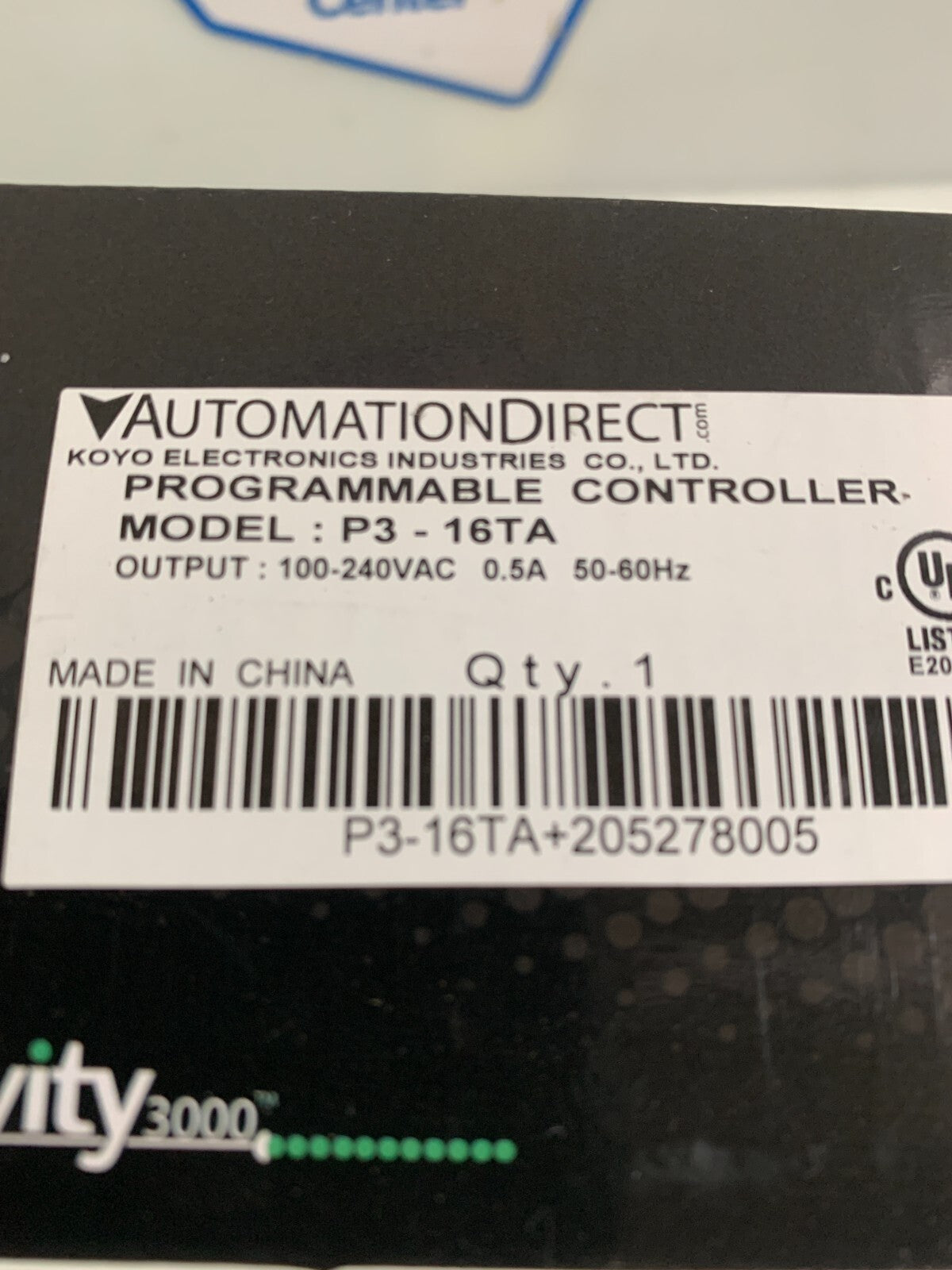 AUTOMATION DIRECT OUTPUT RELAY PROGRAMMABLE CONTROLLER P3-16TA